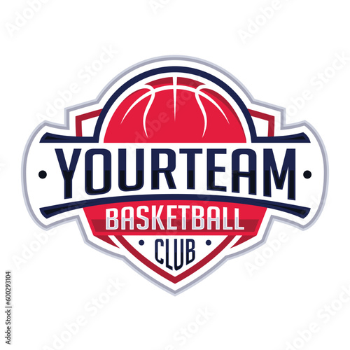 Modern professional Basketball Club emblem vector logo design