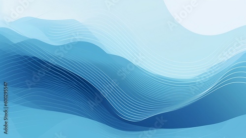 A blue background with waves. Created with Generative AI tools.