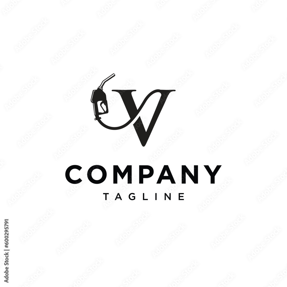 Letter V Gas station nozzle vector logo icon template.eps Letter V Gas station nozzle vector logo icon template.eps