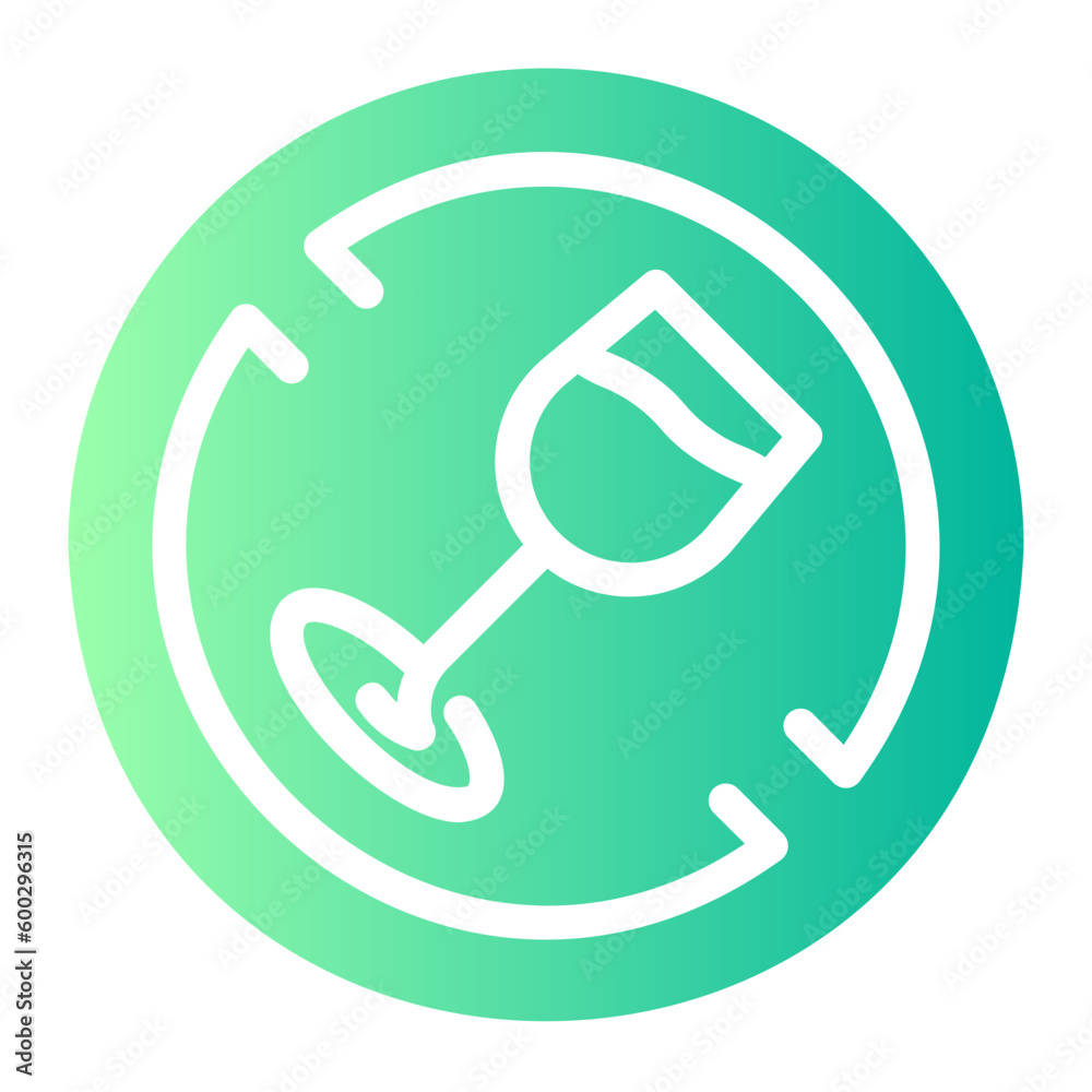 no alcohol Gradient icon no alcohol Gradient icon