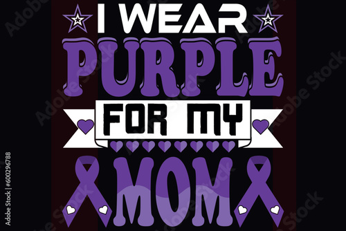 I wear purple for my mom's  Alzheimer'sawareness