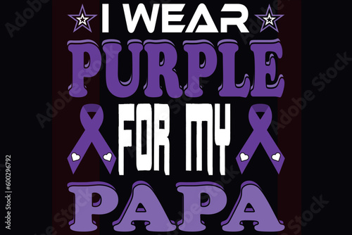 I wear purple for my papa's Alzheimer's awareness