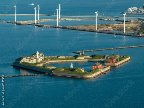 Trektoner fort protecting Copenhagen harbor in Denmark photo