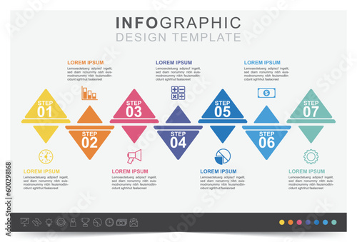 Infographic business plan and icons set