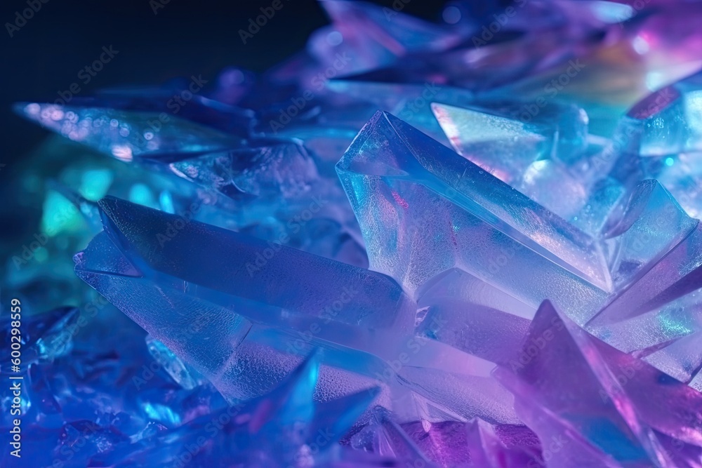 close-up view of colorful and sparkling crystals Generative AI close-up view of colorful and sparkling crystals Generative AI