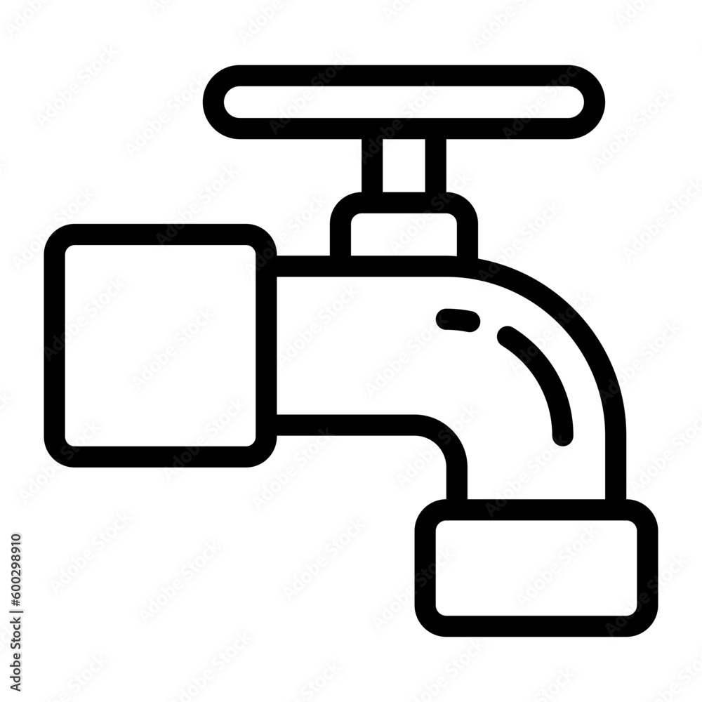 Water Faucet Simple Line Icon Symbol Water Faucet Simple Line Icon Symbol