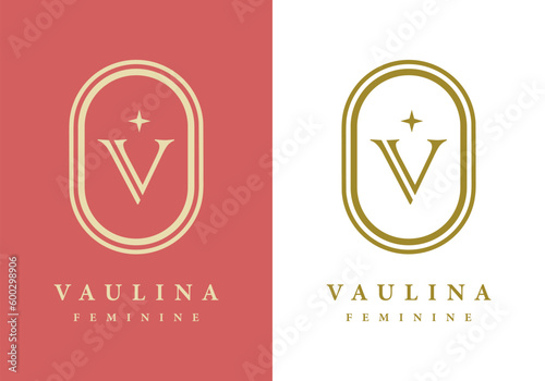 Letter V logo, perfect for salons, spas, and others.