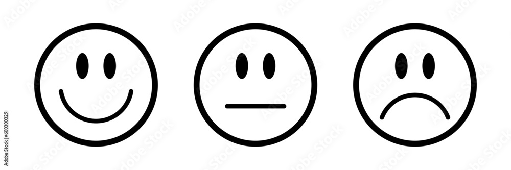 Fototapeta premium Smiley faces set