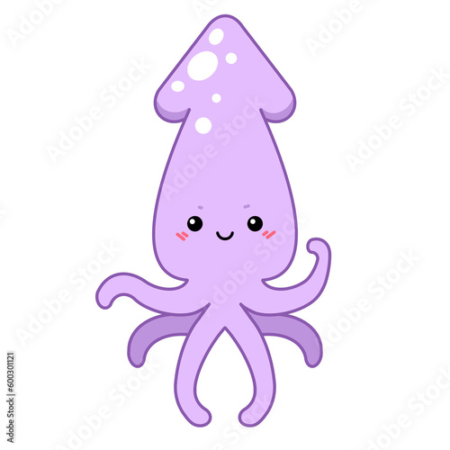 Animal sea cartoon cute premium character illustration for kids