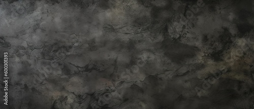 black concrete wall , stone texture , dark gray rock surface background panoramic wide banner photo