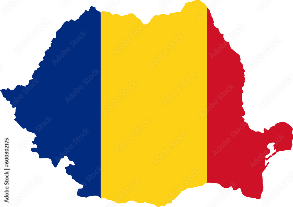 Obraz premium Romania flag pin map location 2023050608