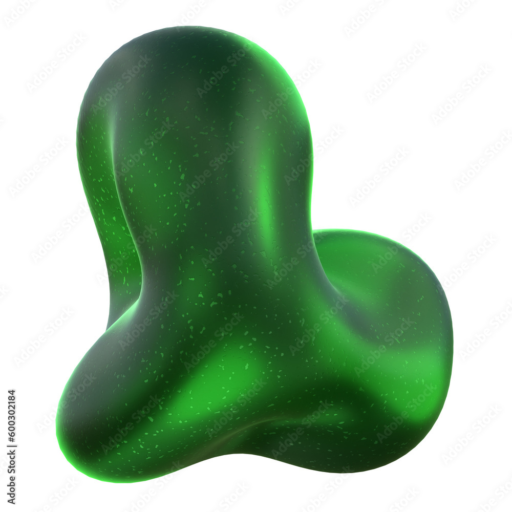 3D Green Geometric Shape Render 3D Green Geometric Shape Render