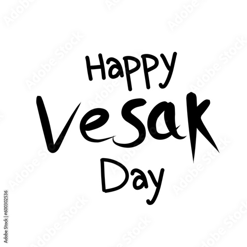 Happy Vesak Day Lettering 