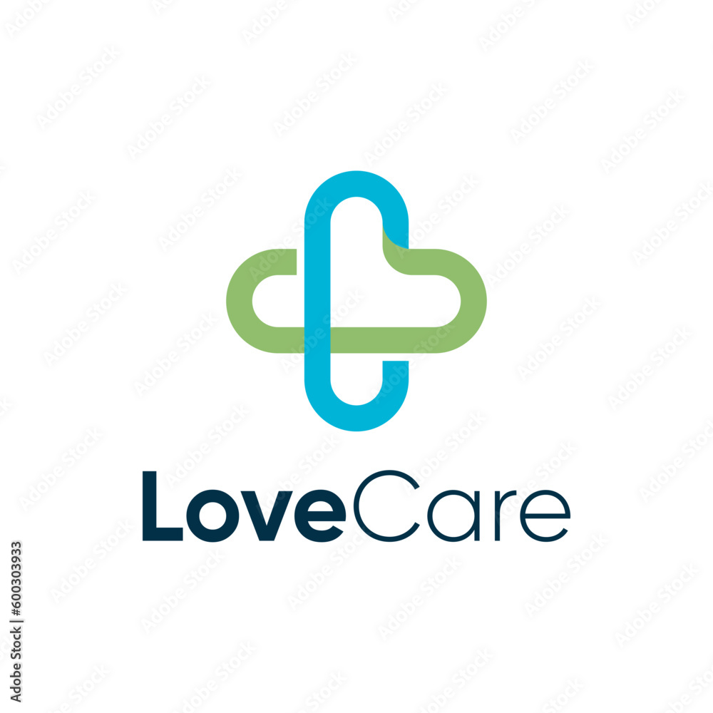Modern logo depicting hospital and love bars. Modern logo depicting hospital and love bars.