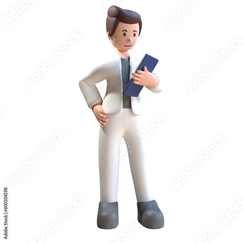 3D illustration of a business man