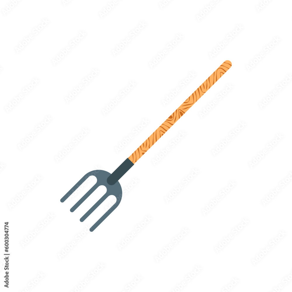 Gardening and horticulture tools. a rake. Flat design on white background. Vector illustration. Gardening and horticulture tools. a rake. Flat design on white background. Vector illustration.