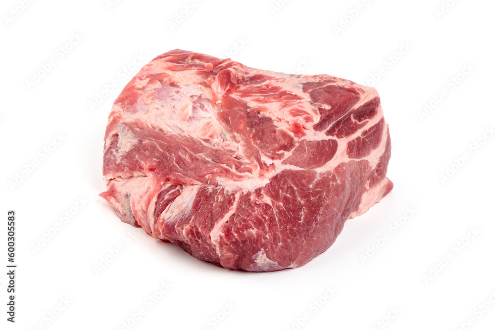 Raw Pork Neck isolated on white background. Raw Pork Neck isolated on white background.