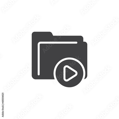 Video folder vector icon