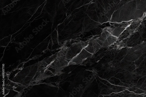 Top View of Black and Gray Textured Stone Pattern Background. Generative AI illustrations. © Thares2020
