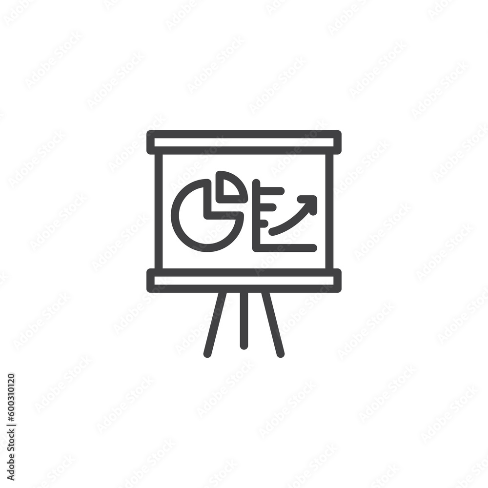 Business presentation line icon Business presentation line icon