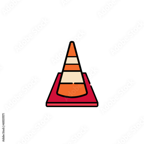 traffic cone isolated on white background