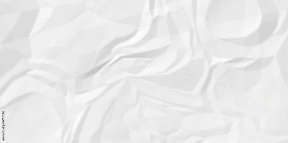 White paper crumpled texture. white fabric textured crumpled white paper background. panorama white paper texture background, crumpled pattern texture backgrund.