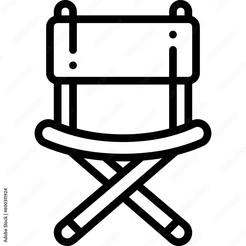 folding chair line icon folding chair line icon