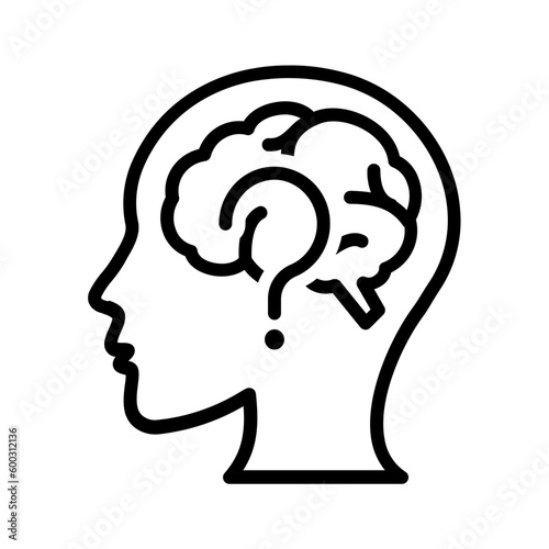 Black line icon for Contemplation