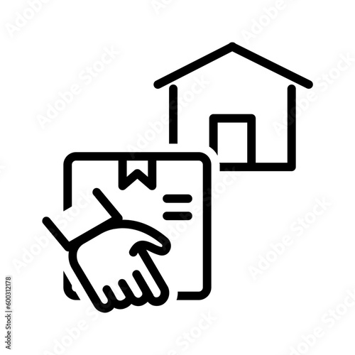 Black line icon for Conveniently