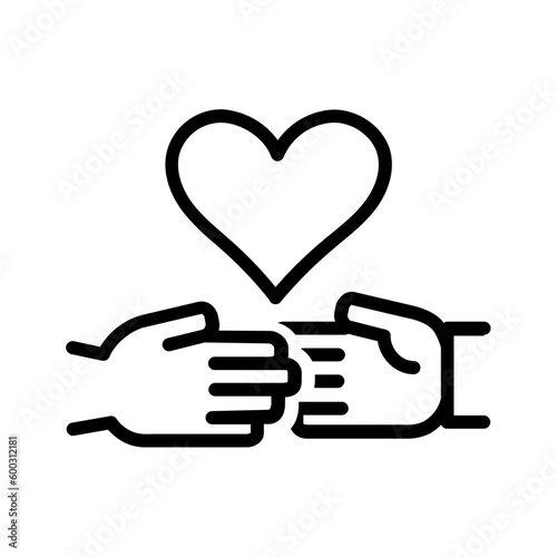 Black line icon for Relational