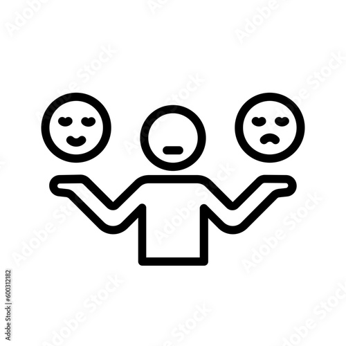 Black line icon for Preference