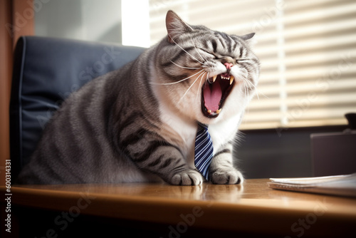 manager cat is angry