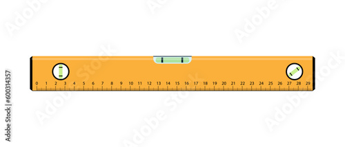 Obraz na płótnie Waterpas, measurement instrument, measuring equipment. Made in cartoon flat style. Vector illustration w salonie