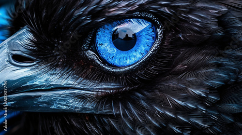 close up of a eyes of a raven © Regina