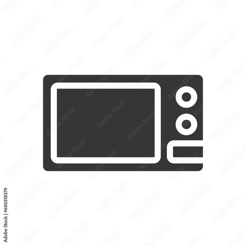 Microwave cooker glyph single isolated vector icon Microwave cooker glyph single isolated vector icon