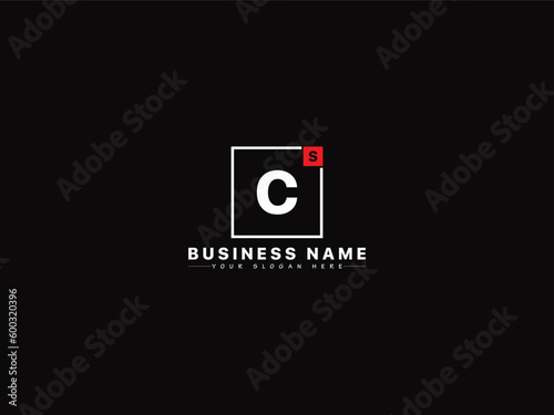 Monogram Sc Logo Icon, Simple Sc cs Business Letter Logo Image Design For Store