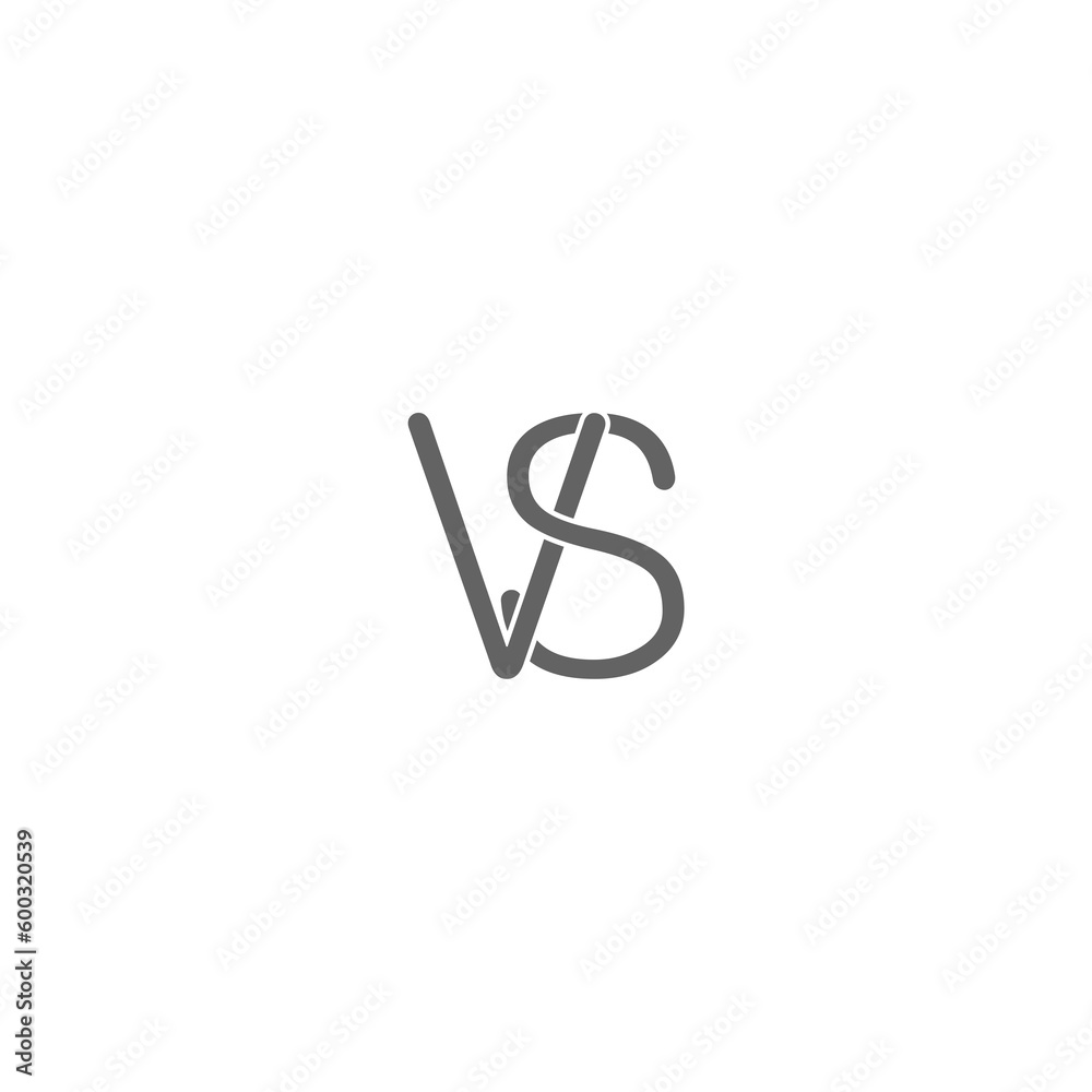 VS versus letters icon isolated on white background VS versus letters icon isolated on white background