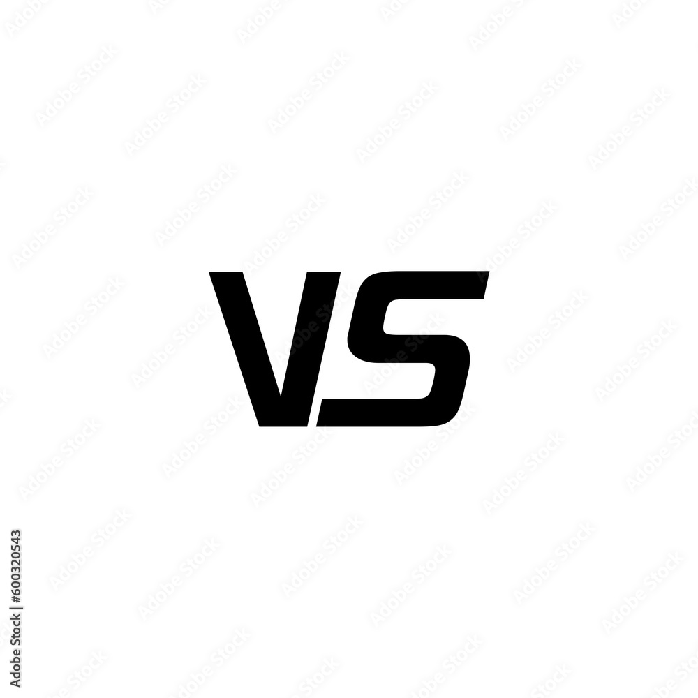VS versus letters icon isolated on white background VS versus letters icon isolated on white background