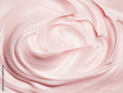 White Cream Texture on Pink Background - AI generated