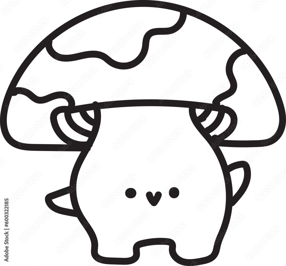 Mushroom Doodle Element Mushroom Doodle Element
