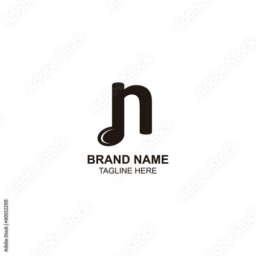 Note logo music forming the letter N.