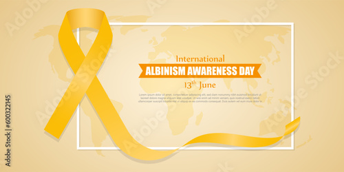 Foto Vector illustration of International Albinism Awareness Day social media story m