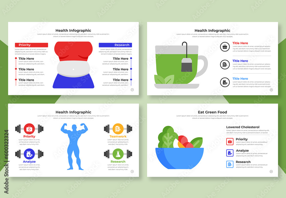 Physical Health Data with Talk Bubble Element Infographic Stock ...