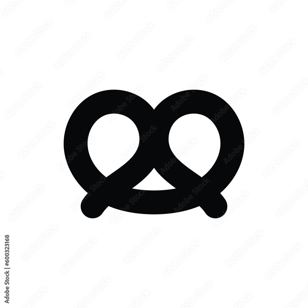 Pretzel icon vector stock.
