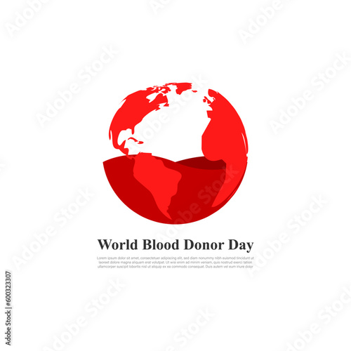 Vector illustration of World Blood Donor Day social media story mockup template