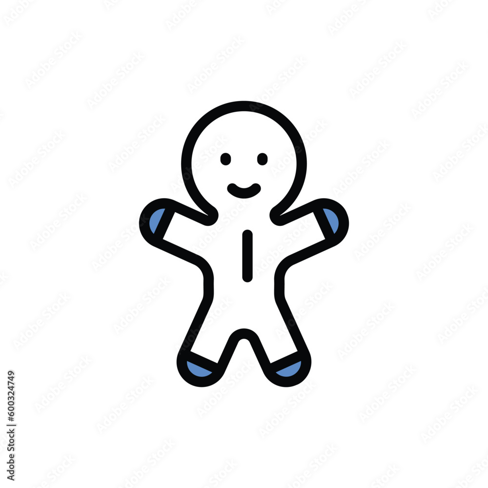 Gingerbread Man icon vector stock. Gingerbread Man icon vector stock.