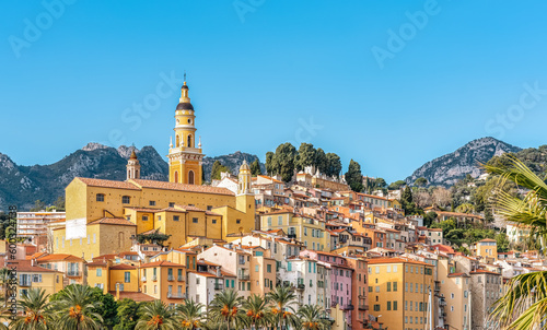 Colorful Old Town of Menton on French Riviera - Luxury Summer Holidays in Cote D Azur, South France