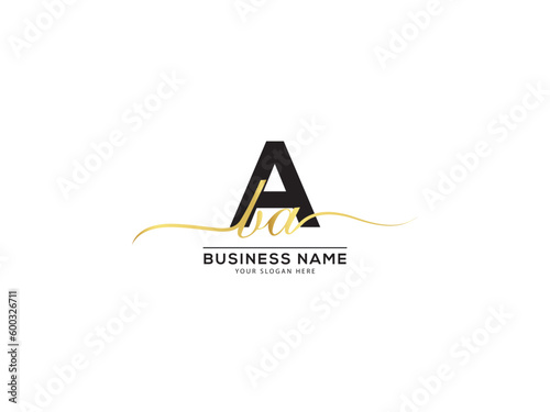 Vászonkép Monogram ABA Initial Letter Logo, Creative Aba baa Signature Logo Letter Design