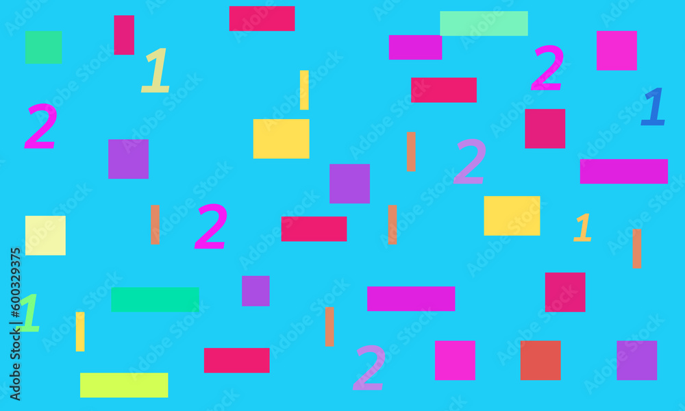 Abstract geometric and number pattern background vector Abstract geometric and number pattern background vector