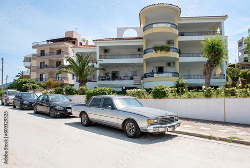 luxury apartment buildings in Porto Rafti town , Greece